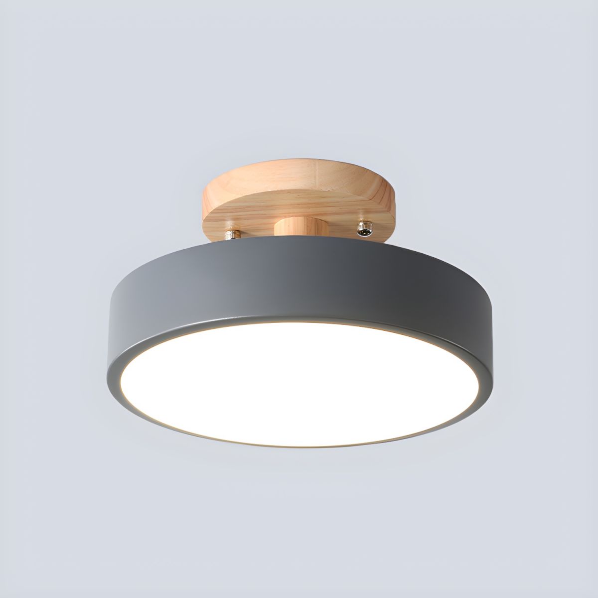 Ceiling Light with LED Nordic Style Wood Canopy | Norvyn