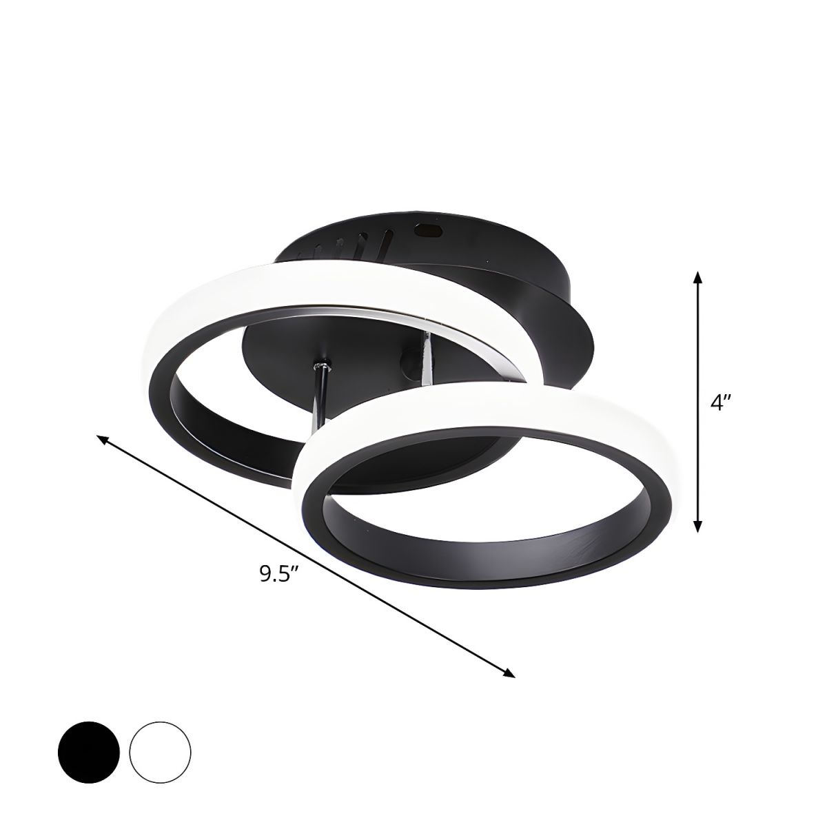 Ceiling Light with LED Round Modern Metal | Verano