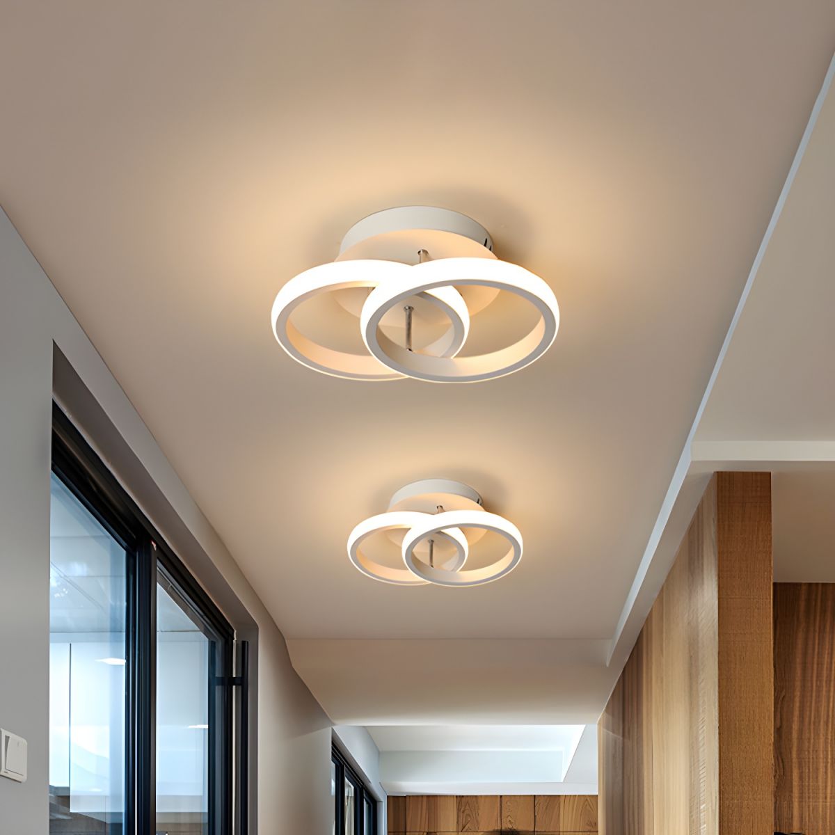 Ceiling Light with LED Round Modern Metal | Verano