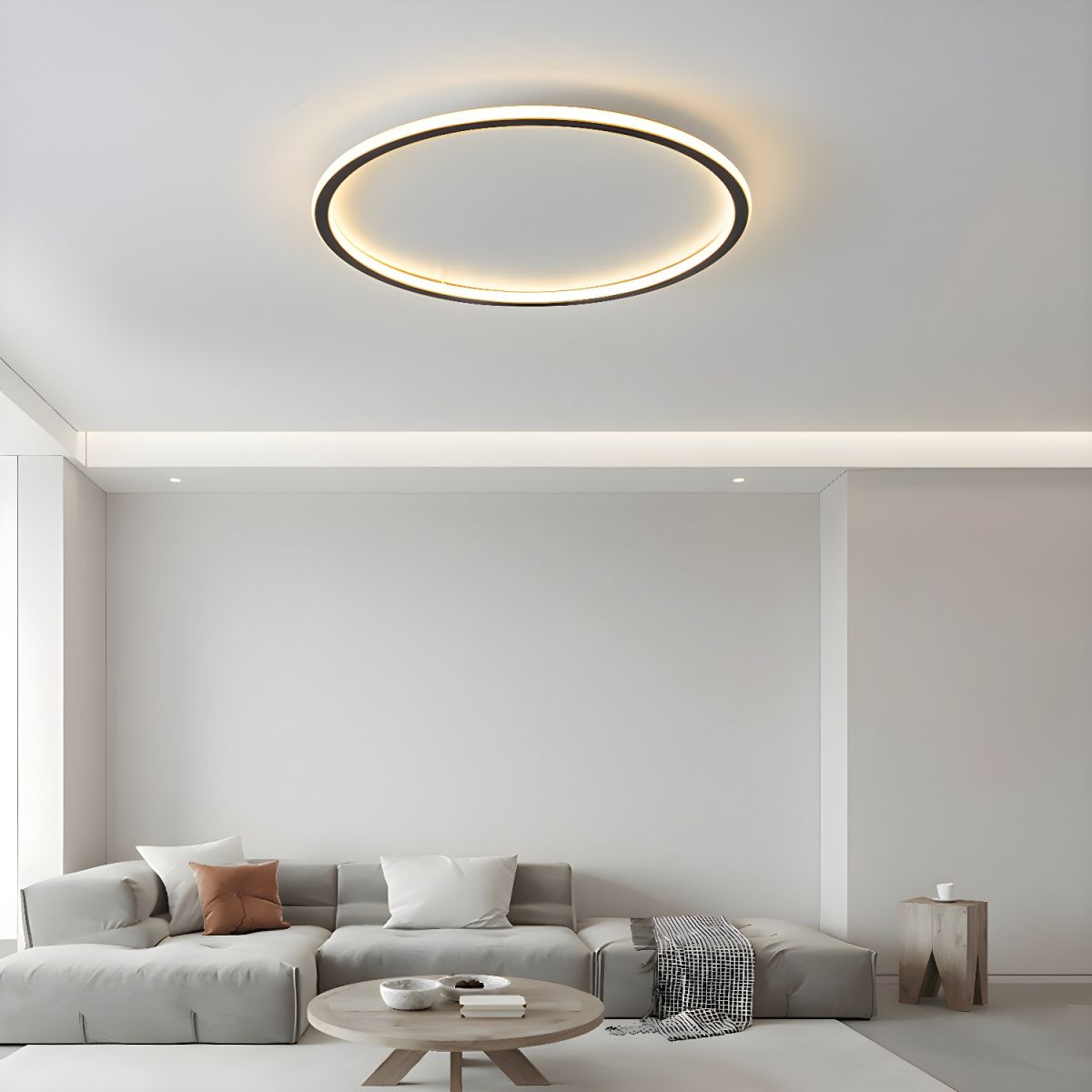 Ceiling Light with LED Round Nordic Modern Flush Mount | Aerivo