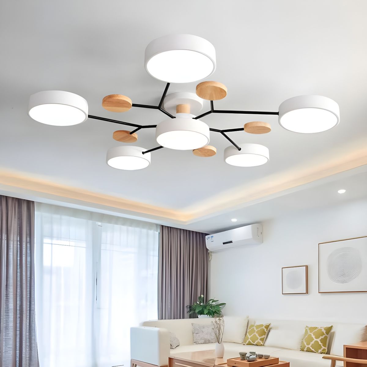 Ceiling Light with LED Semi Flush Mount Modern Living Room | Macora
