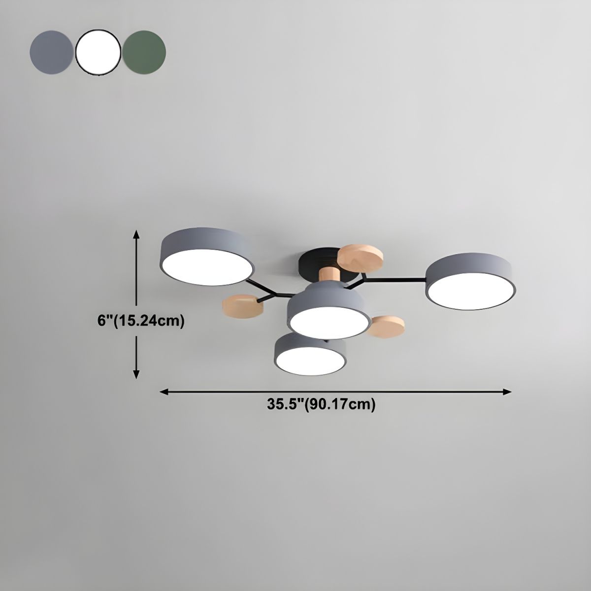 Ceiling Light with LED Semi Flush Mount Modern Living Room | Macora