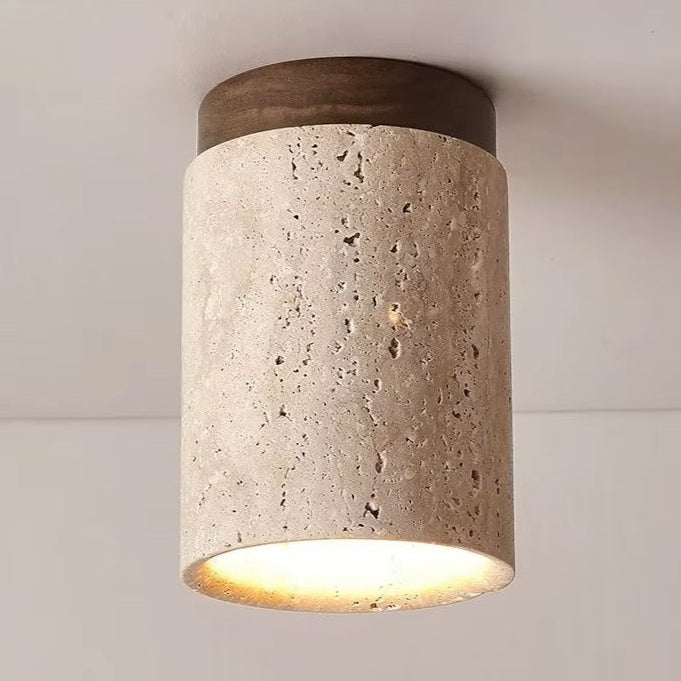 Ceiling Light with Marble Wood Japandi Design | Zuyori