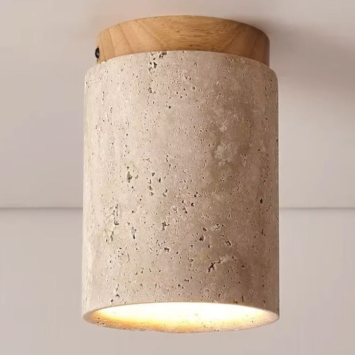 Ceiling Light with Marble Wood Japandi Design | Zuyori