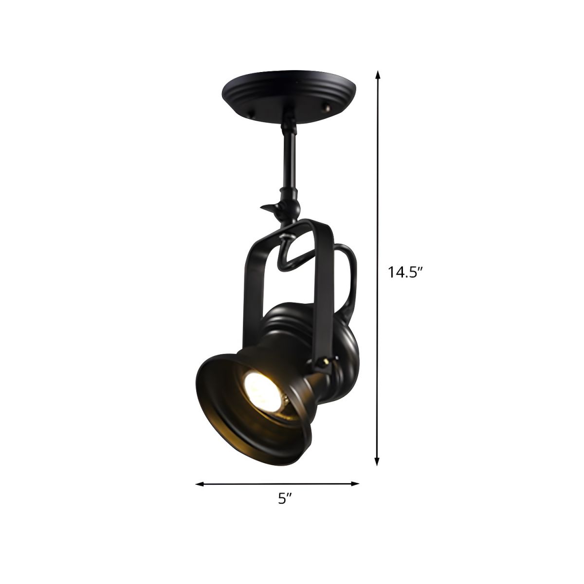 Ceiling Light with Metal Spotlight Industrial Style | Norvix