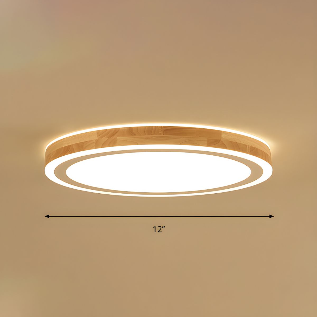 Ceiling Light with Natural Wood LED Nordic Style | Zarven