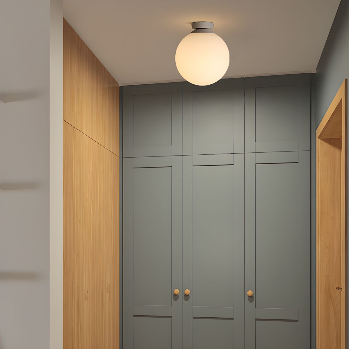 Ceiling Light with Opal Glass Nordic Style | Zeydra