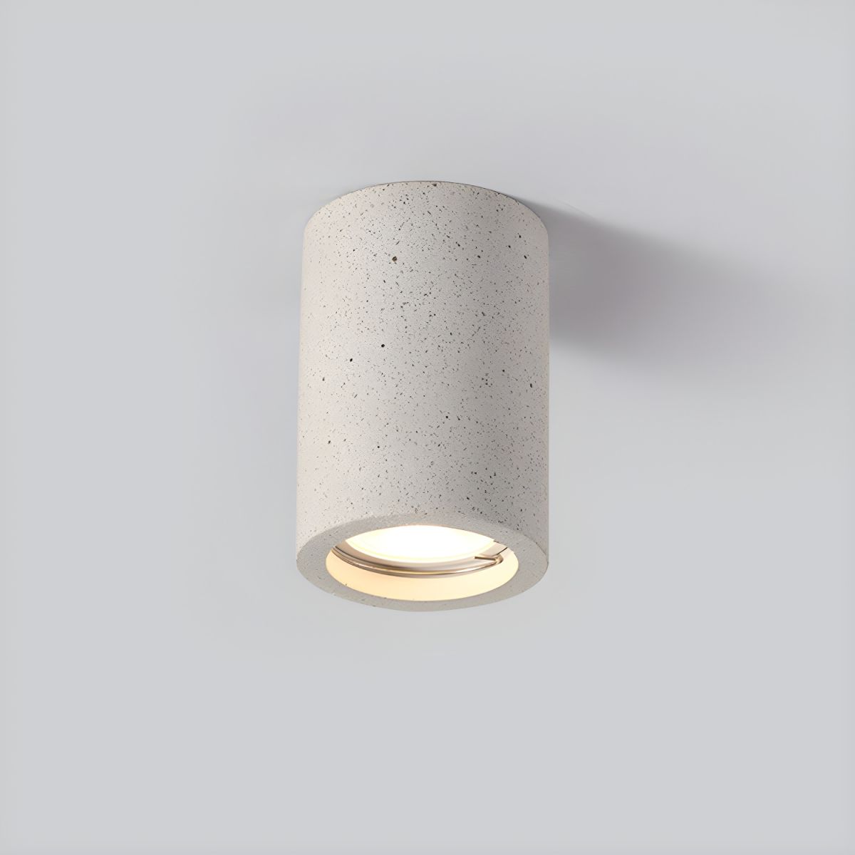 Ceiling Light with Stone Cylinder Japanese Minimalist Style | Yamori