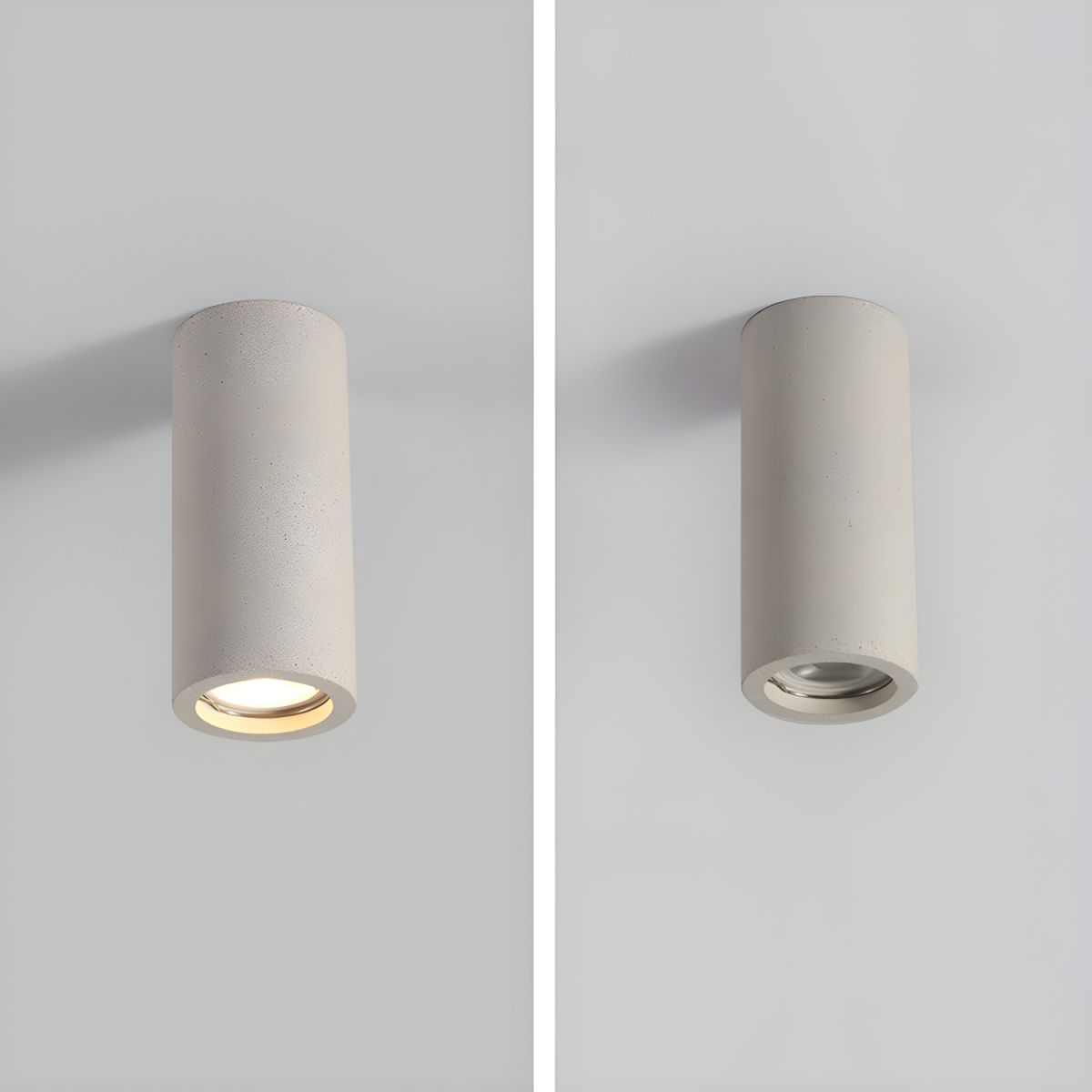 Ceiling Light with Stone Cylinder Japanese Minimalist Style | Yamori