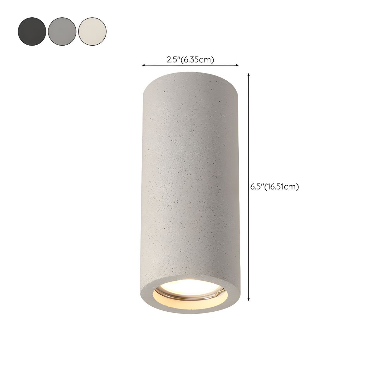 Ceiling Light with Stone Cylinder Japanese Minimalist Style | Yamori