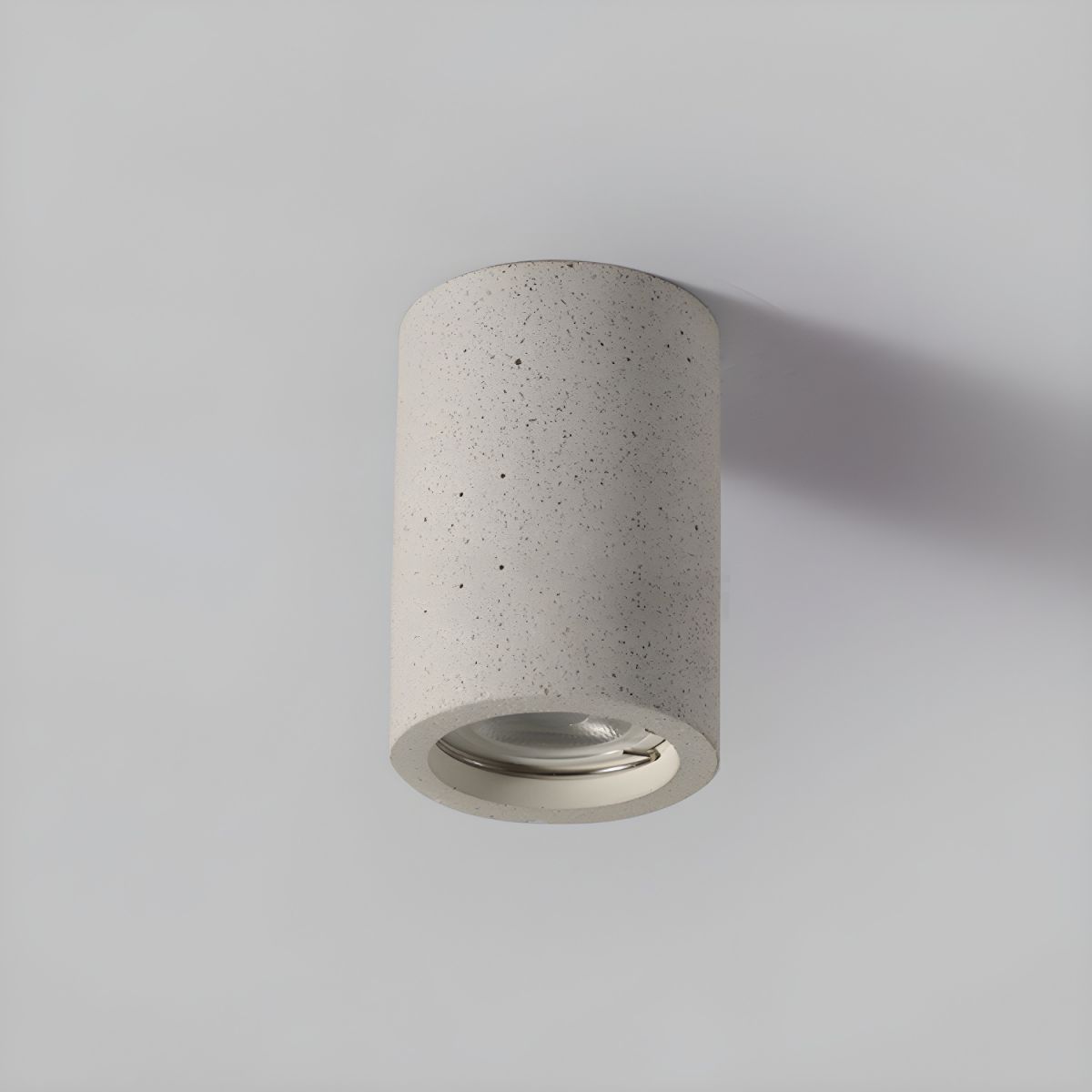 Ceiling Light with Stone Cylinder Japanese Minimalist Style | Yamori