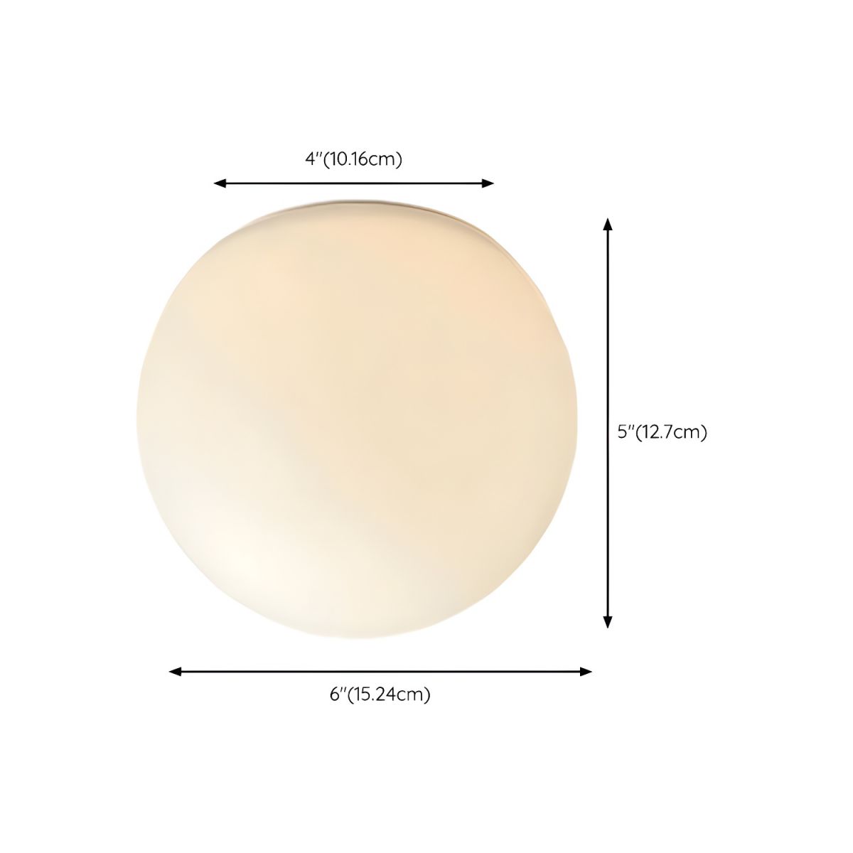 Ceiling Light with White Globe Modern Flush Mount | Lorven