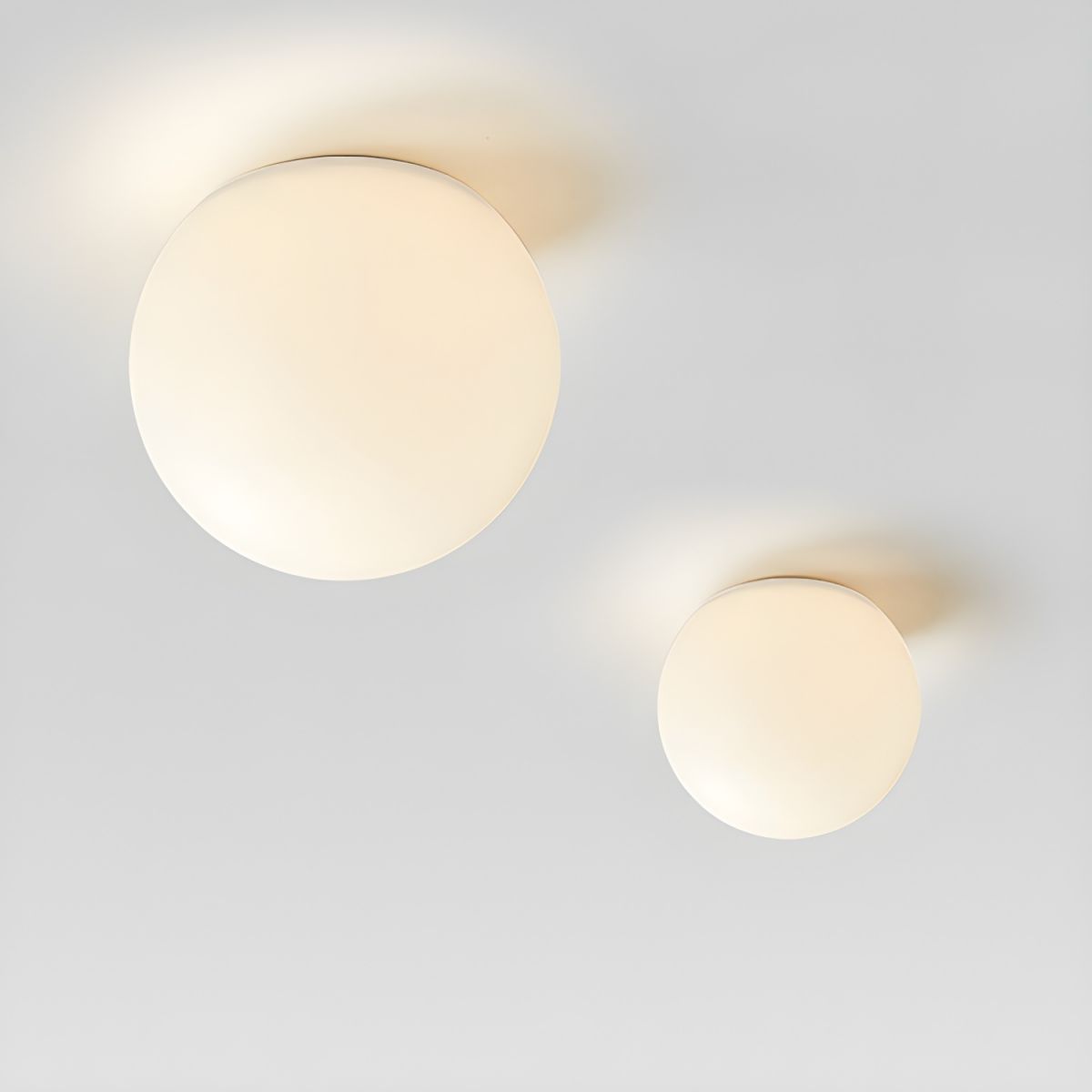 Ceiling Light with White Globe Modern Flush Mount | Lorven