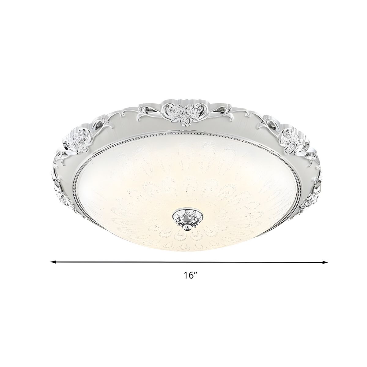 Ceiling Light with Wide Glass Modern Flush Mount | Domira