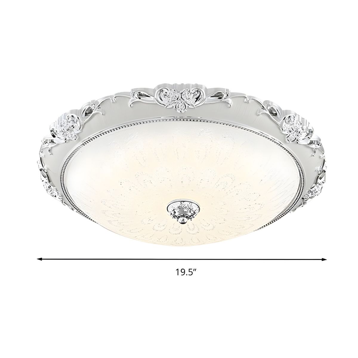Ceiling Light with Wide Glass Modern Flush Mount | Domira