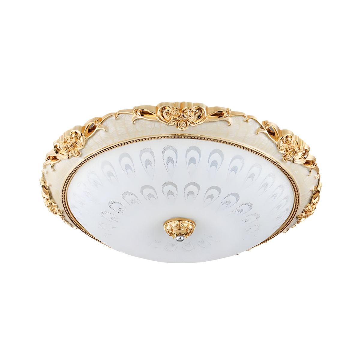 Ceiling Light with Wide Glass Modern Flush Mount | Domira