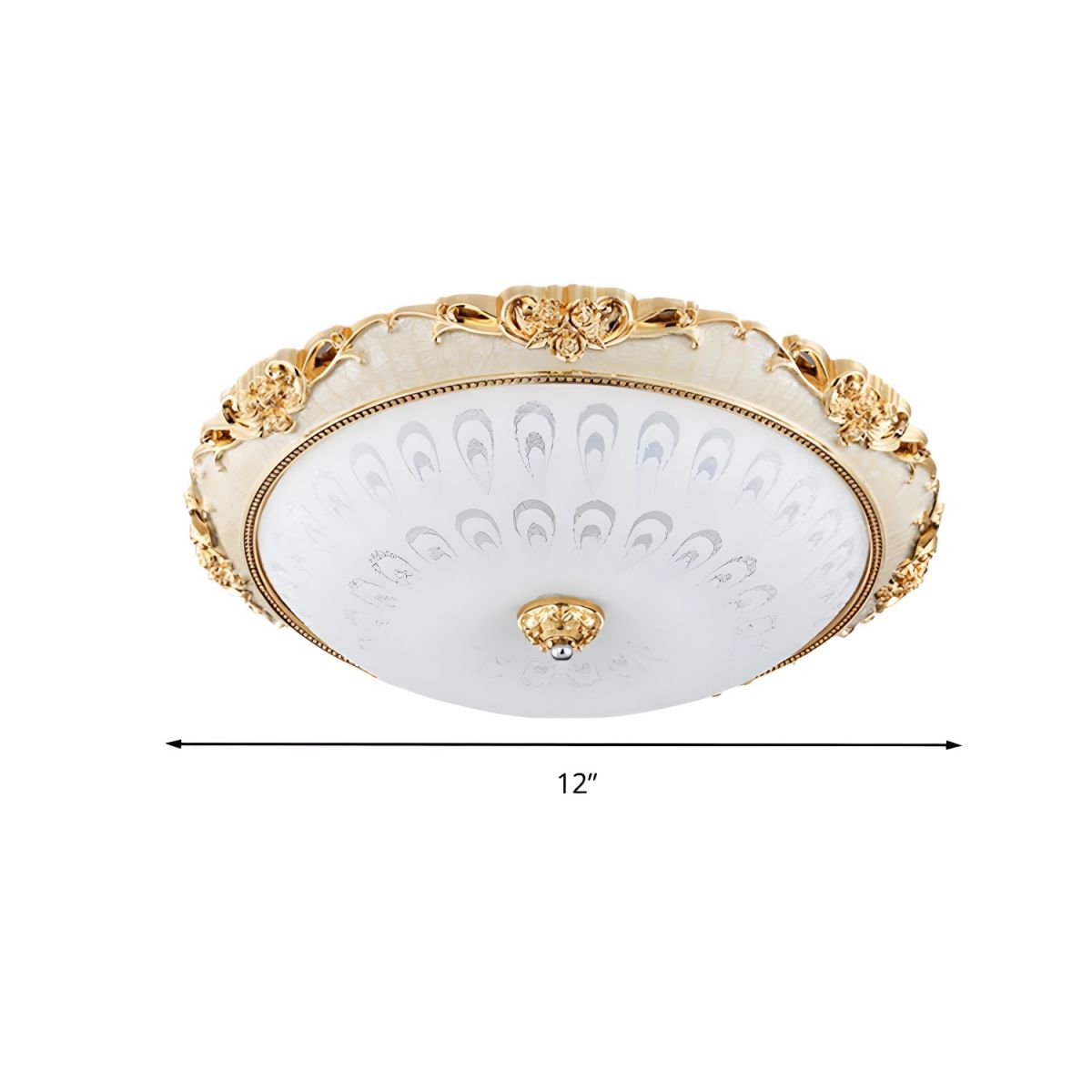Ceiling Light with Wide Glass Modern Flush Mount | Domira