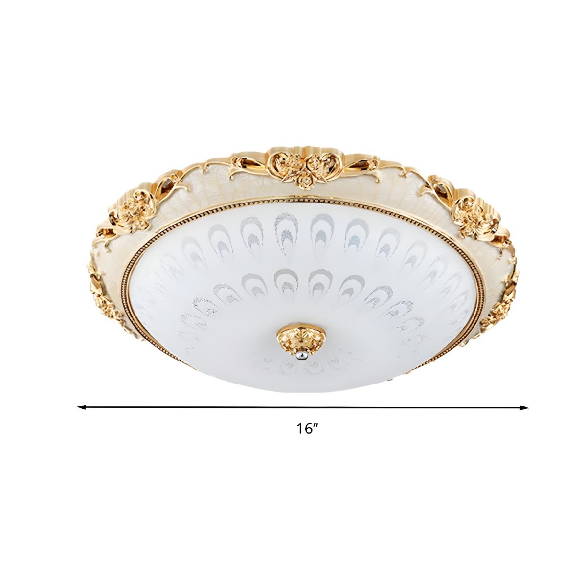 Ceiling Light with Wide Glass Modern Flush Mount | Domira