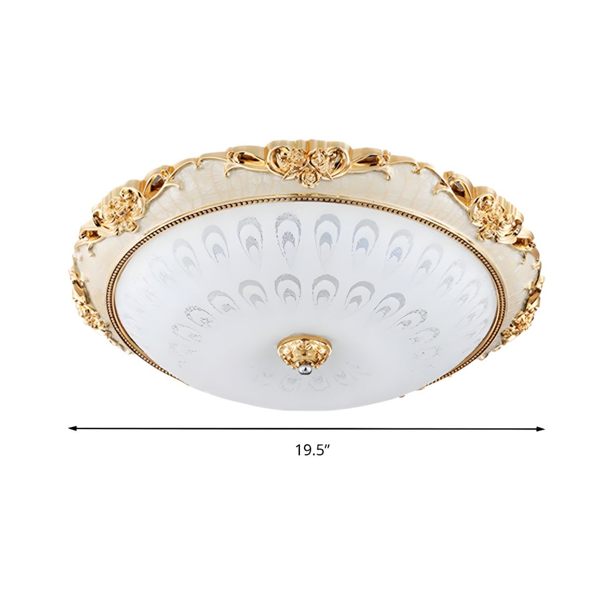 Ceiling Light with Wide Glass Modern Flush Mount | Domira