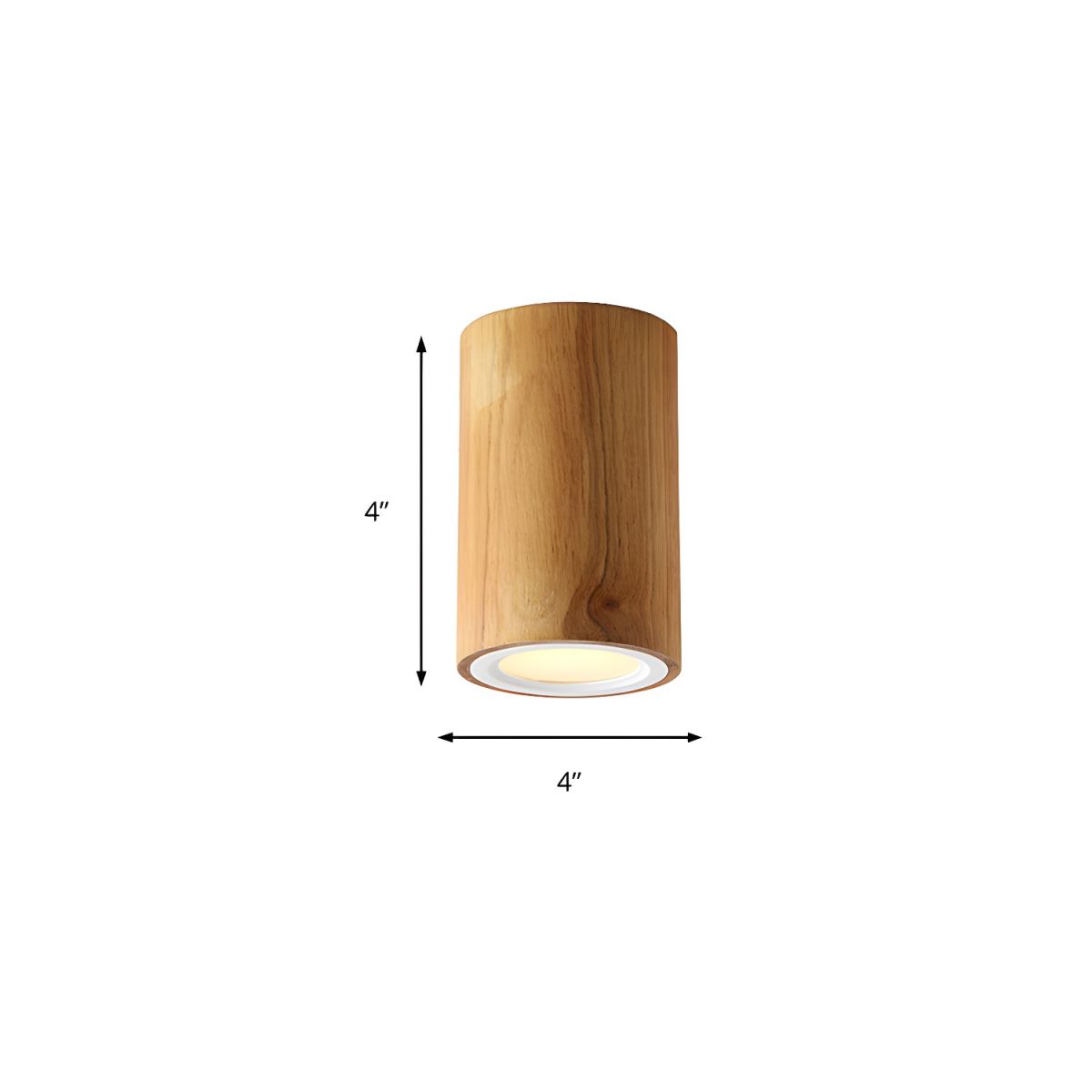 Ceiling Light with Wood Cylinder Nordic Style | Lynoro