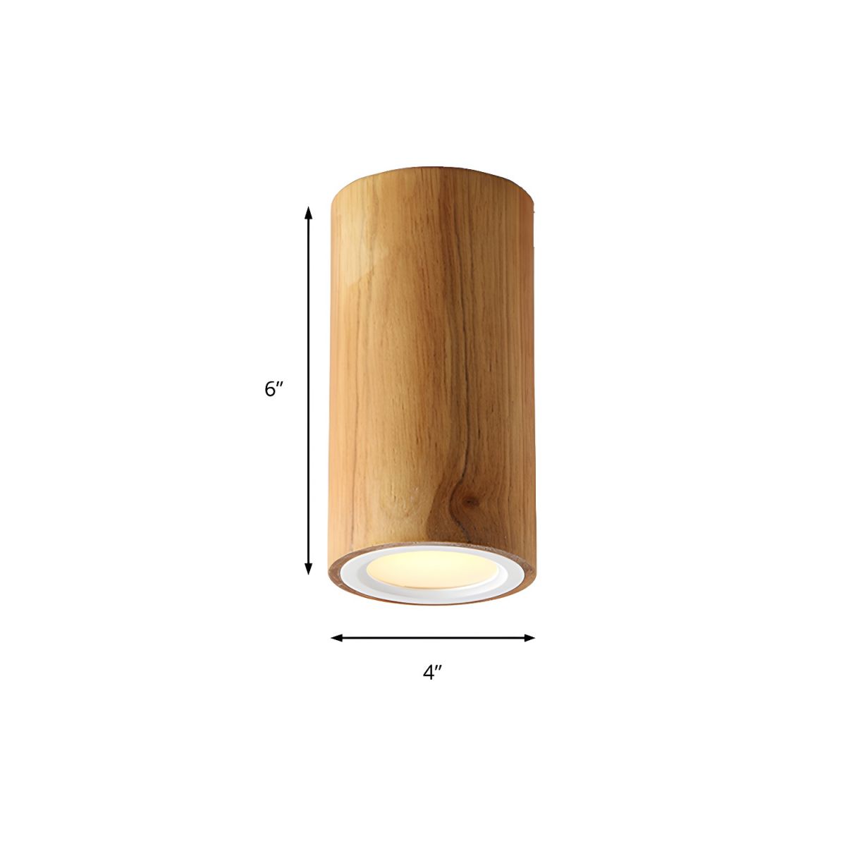 Ceiling Light with Wood Cylinder Nordic Style | Lynoro