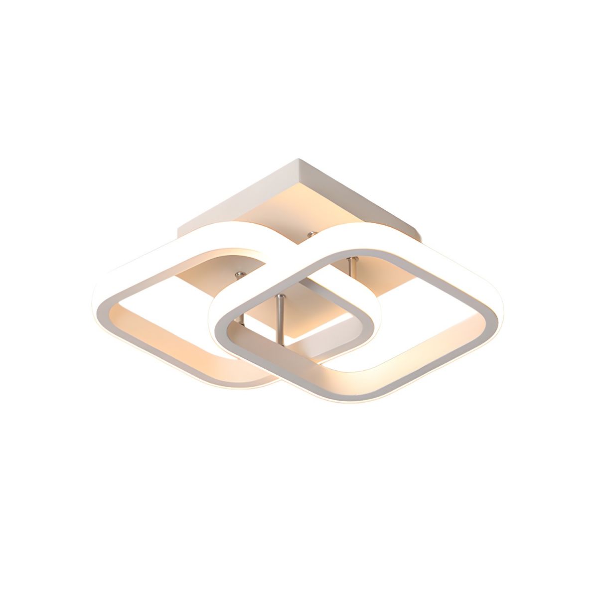 Ceiling light with LED square modern black or white metal | Zeymin