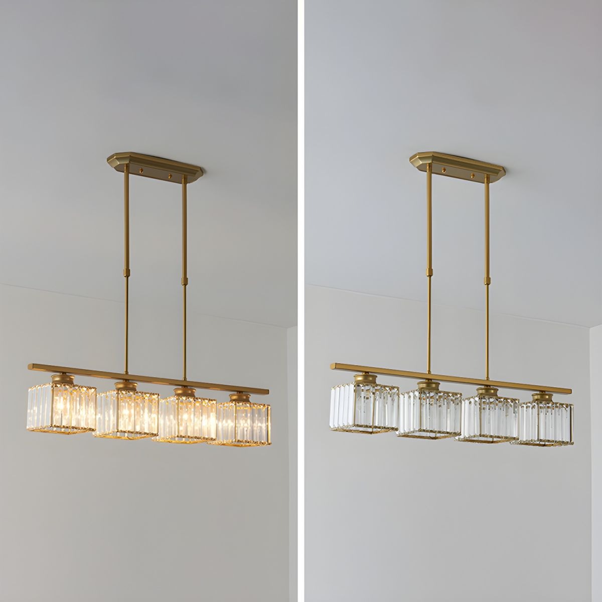 Chandelier Glass Multi-Head Modern Dining Light | Jorica
