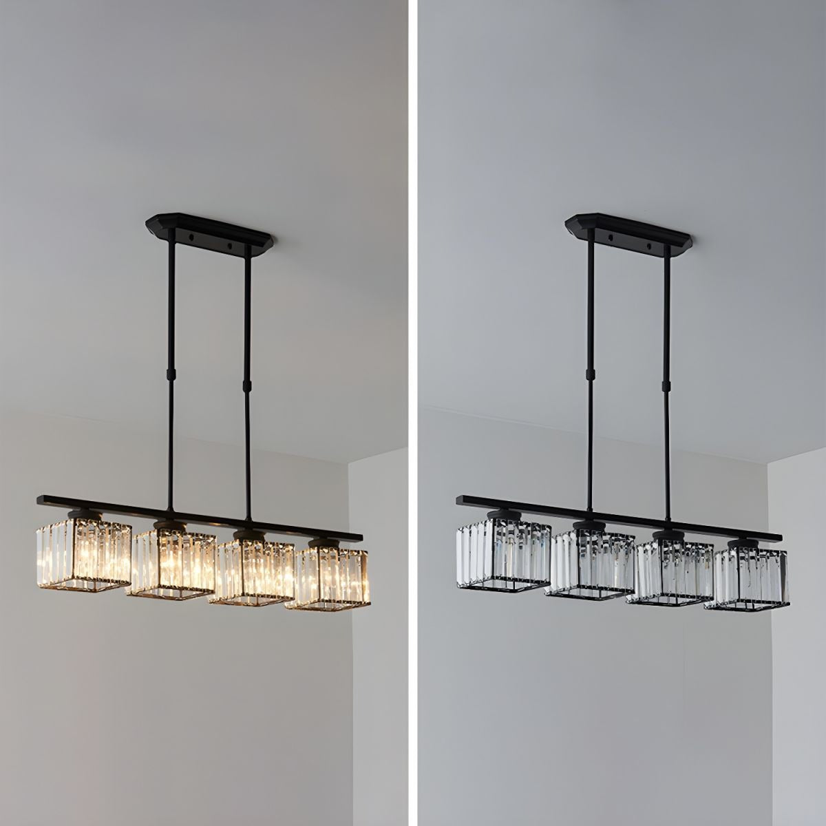 Chandelier Glass Multi-Head Modern Dining Light | Jorica
