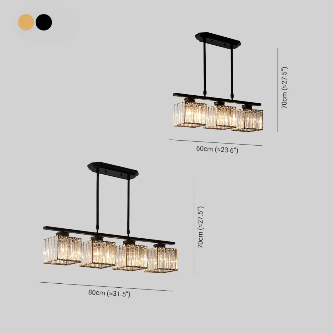 Chandelier Glass Multi-Head Modern Dining Light | Jorica