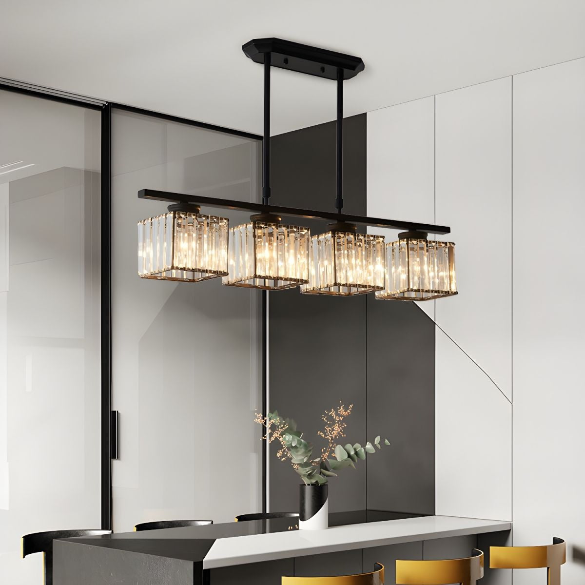 Chandelier Glass Multi-Head Modern Dining Light | Jorica