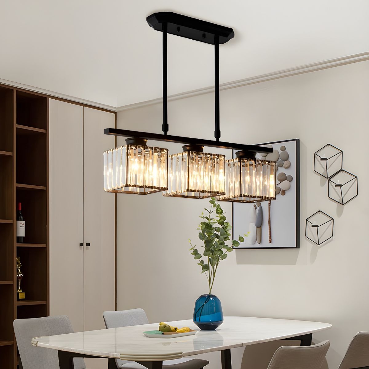 Chandelier Glass Multi-Head Modern Dining Light | Jorica