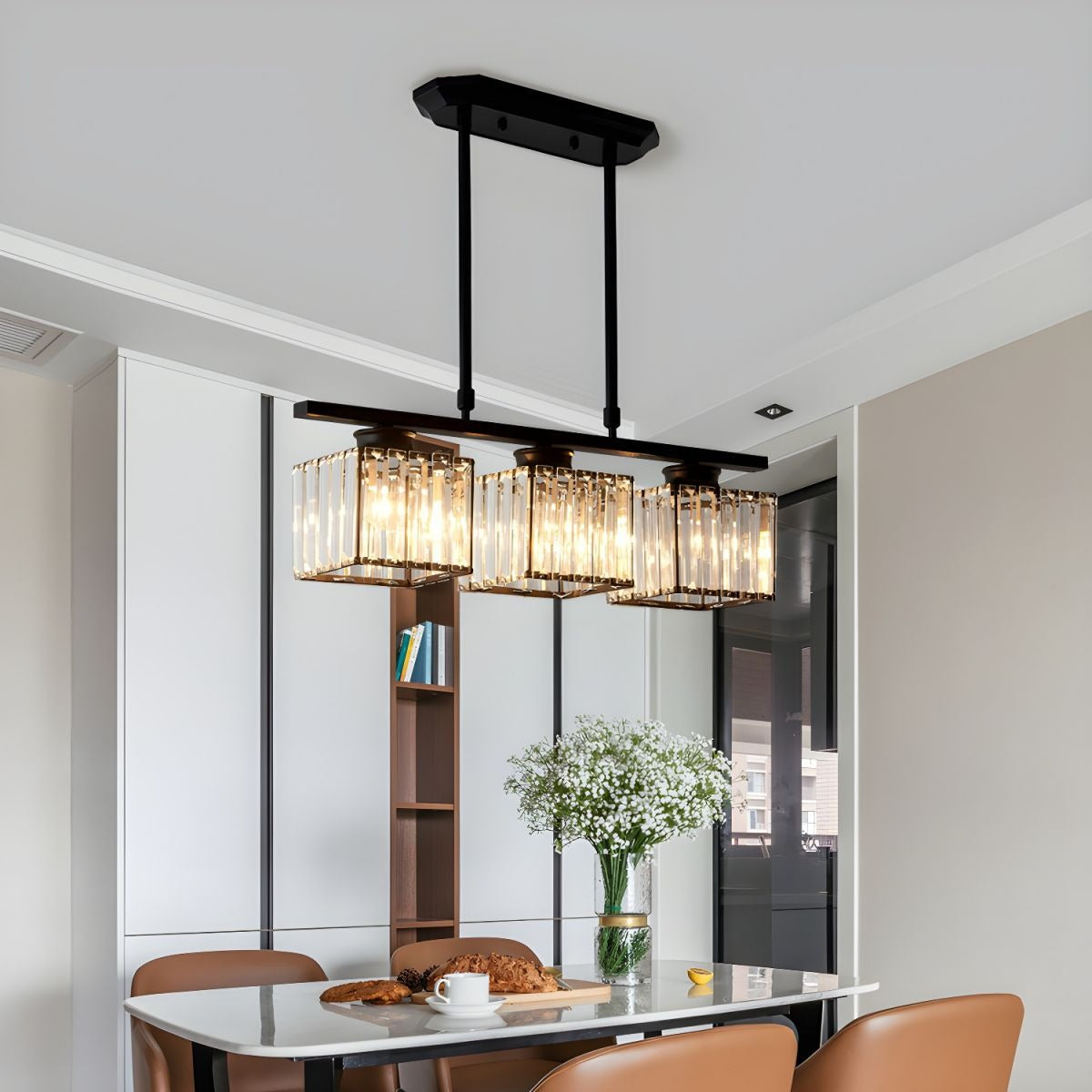 Chandelier Glass Multi-Head Modern Dining Light | Jorica