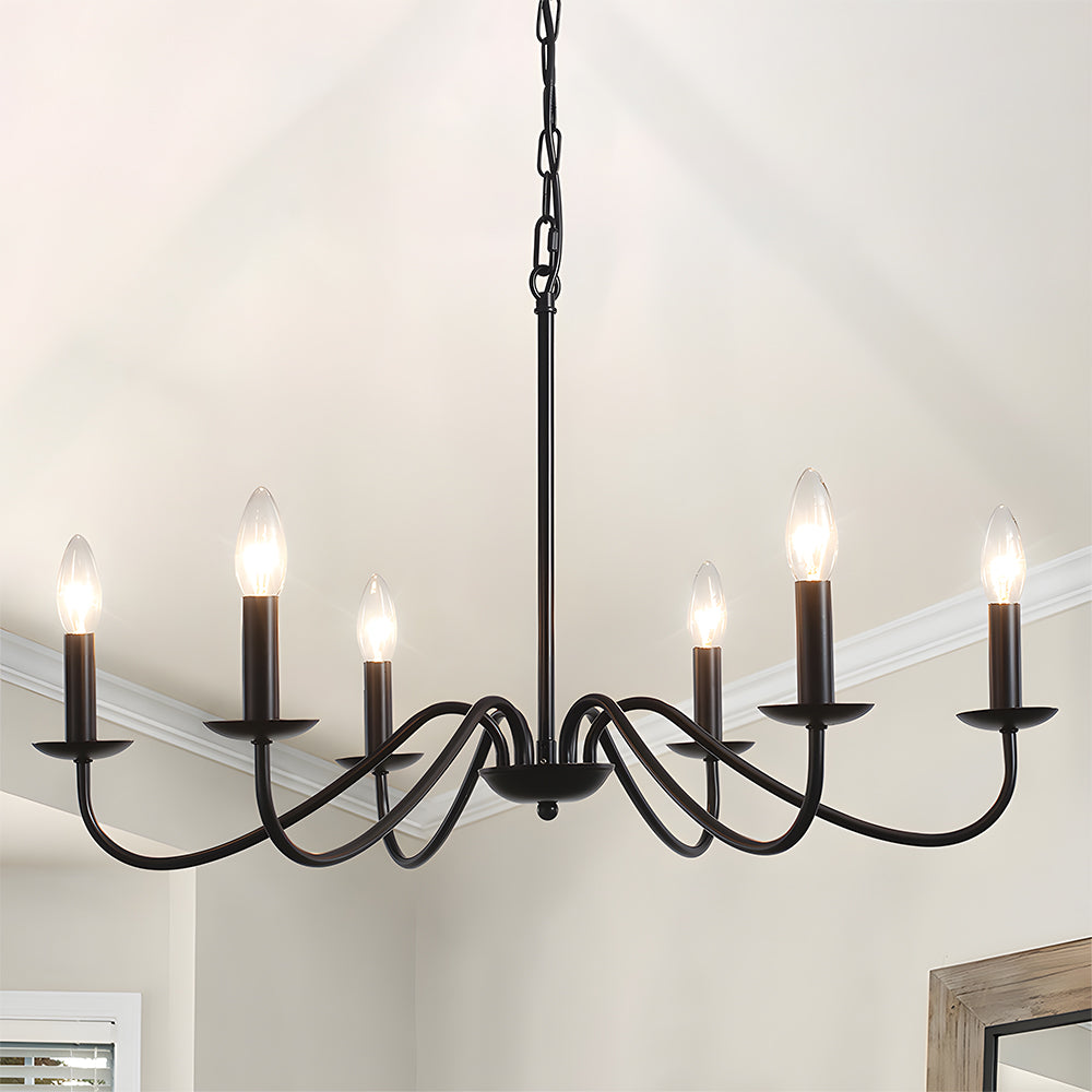 Chandelier Modern Iron Adjustable Height | Zinora