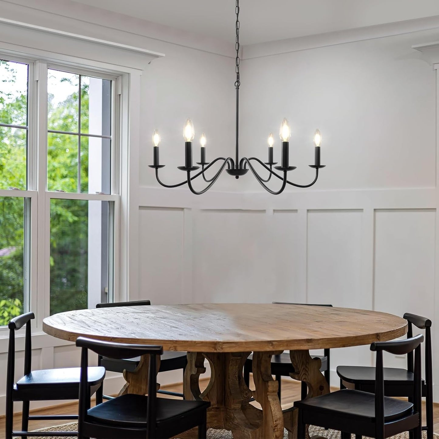Chandelier Modern Iron Adjustable Height | Zinora