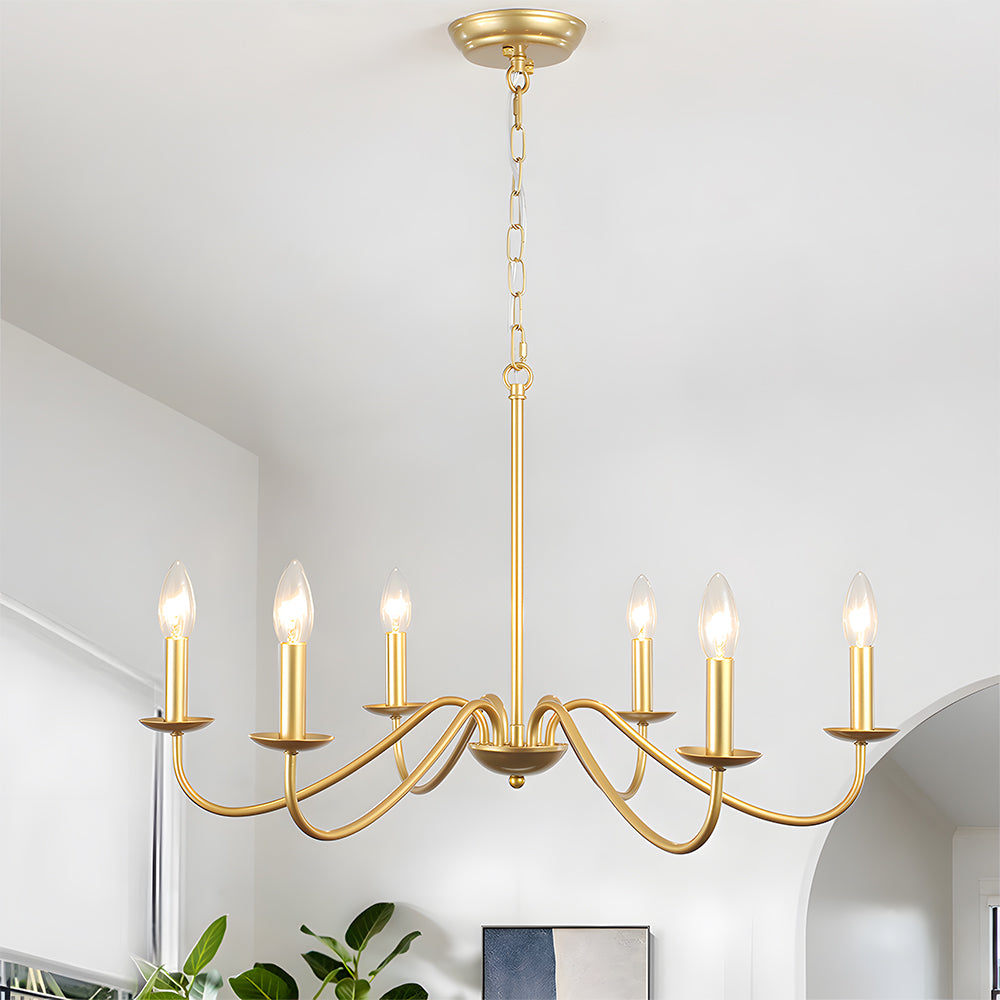 Chandelier Modern Iron Adjustable Height | Zinora