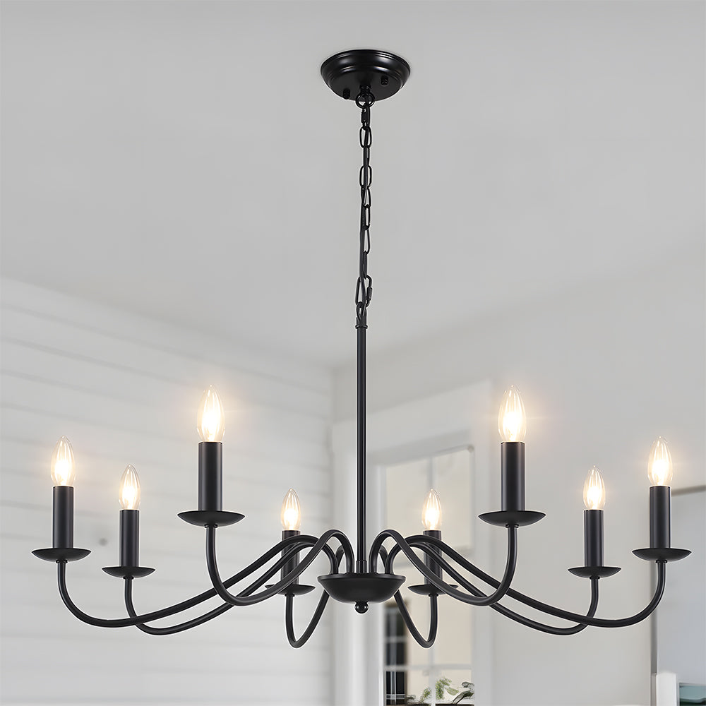Chandelier Modern Iron Adjustable Height | Zinora