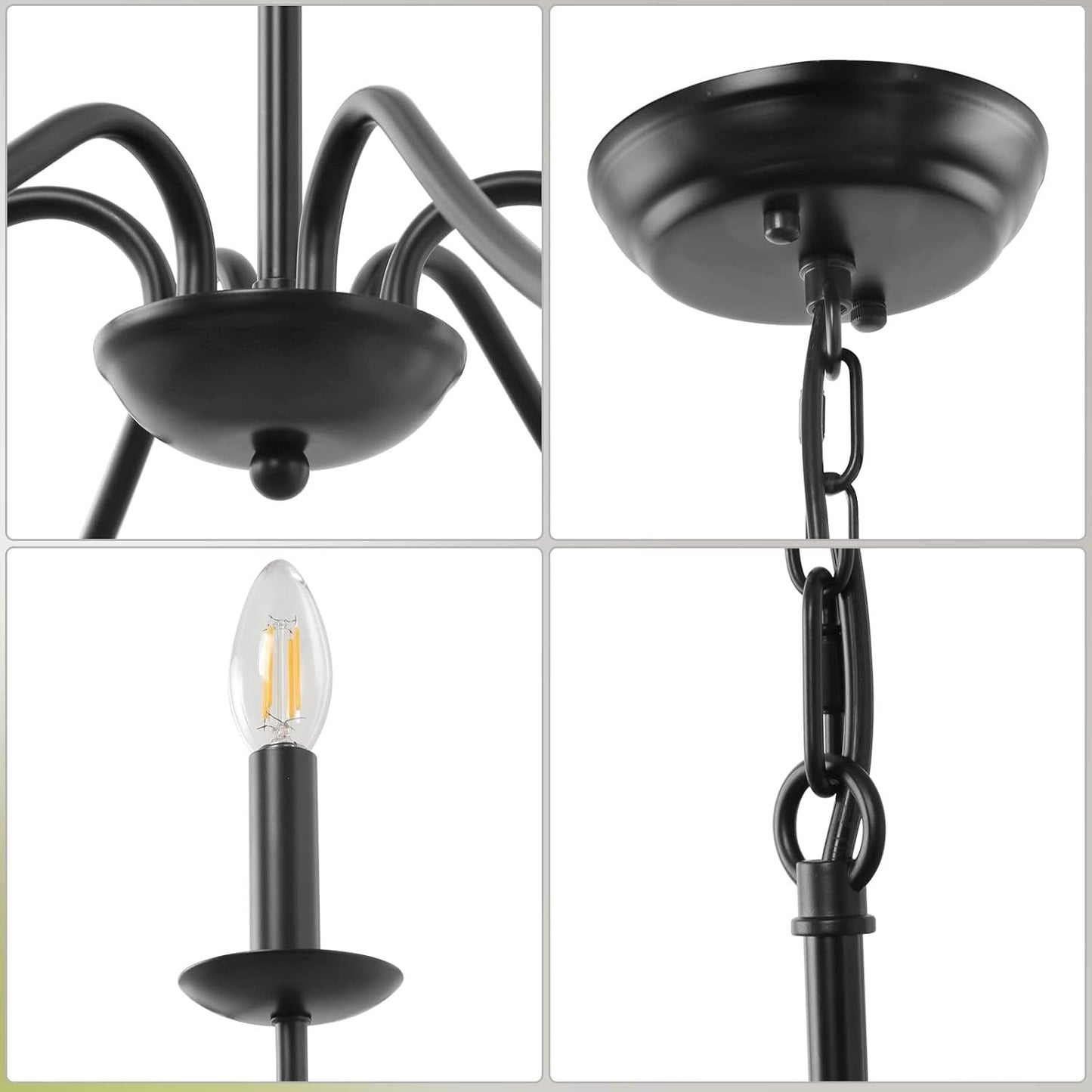 Chandelier Modern Iron Adjustable Height | Zinora