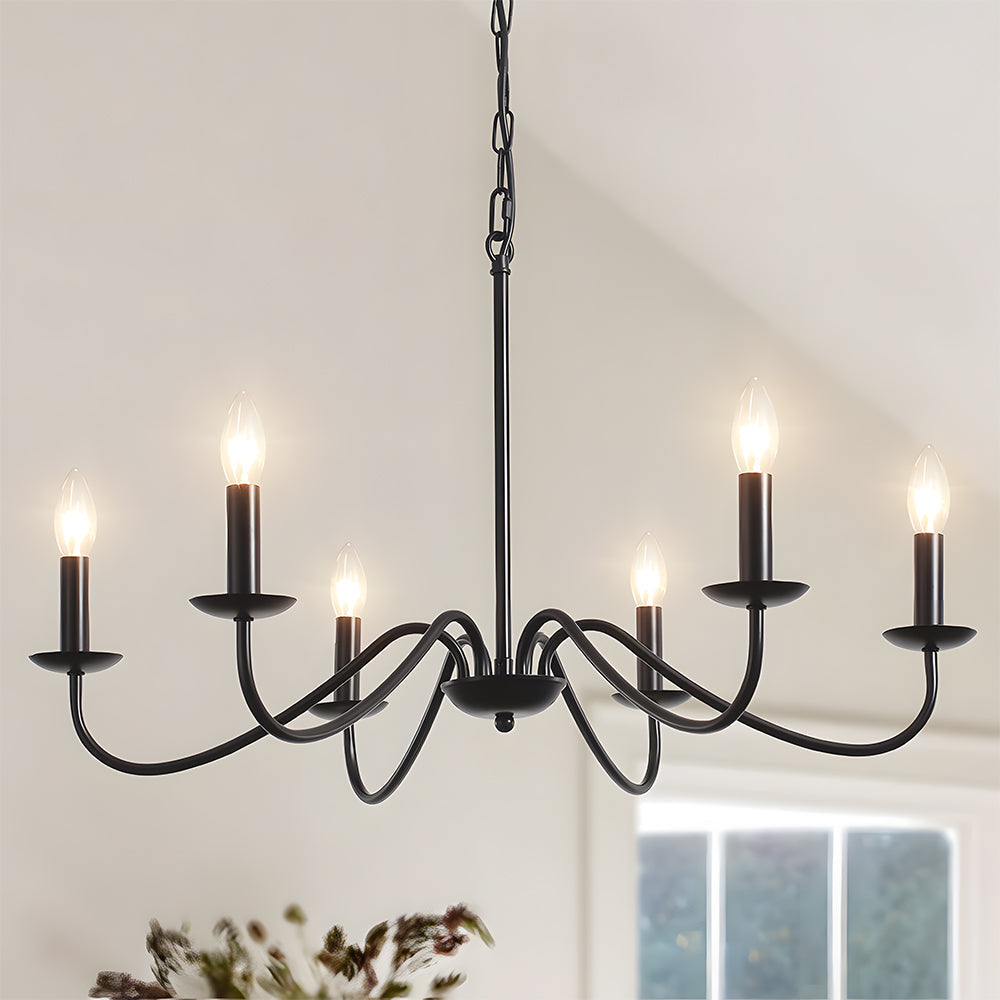 Chandelier Modern Iron Adjustable Height | Zinora
