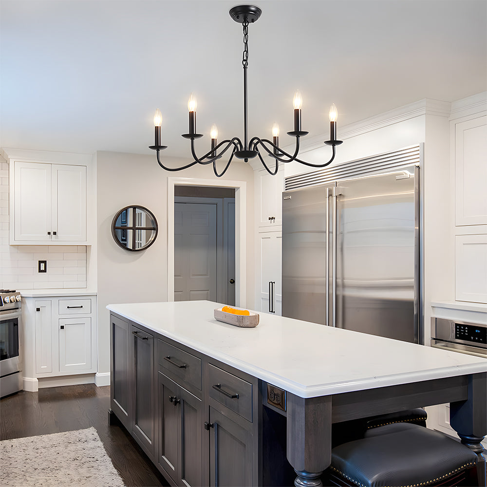 Chandelier Modern Iron Adjustable Height | Zinora
