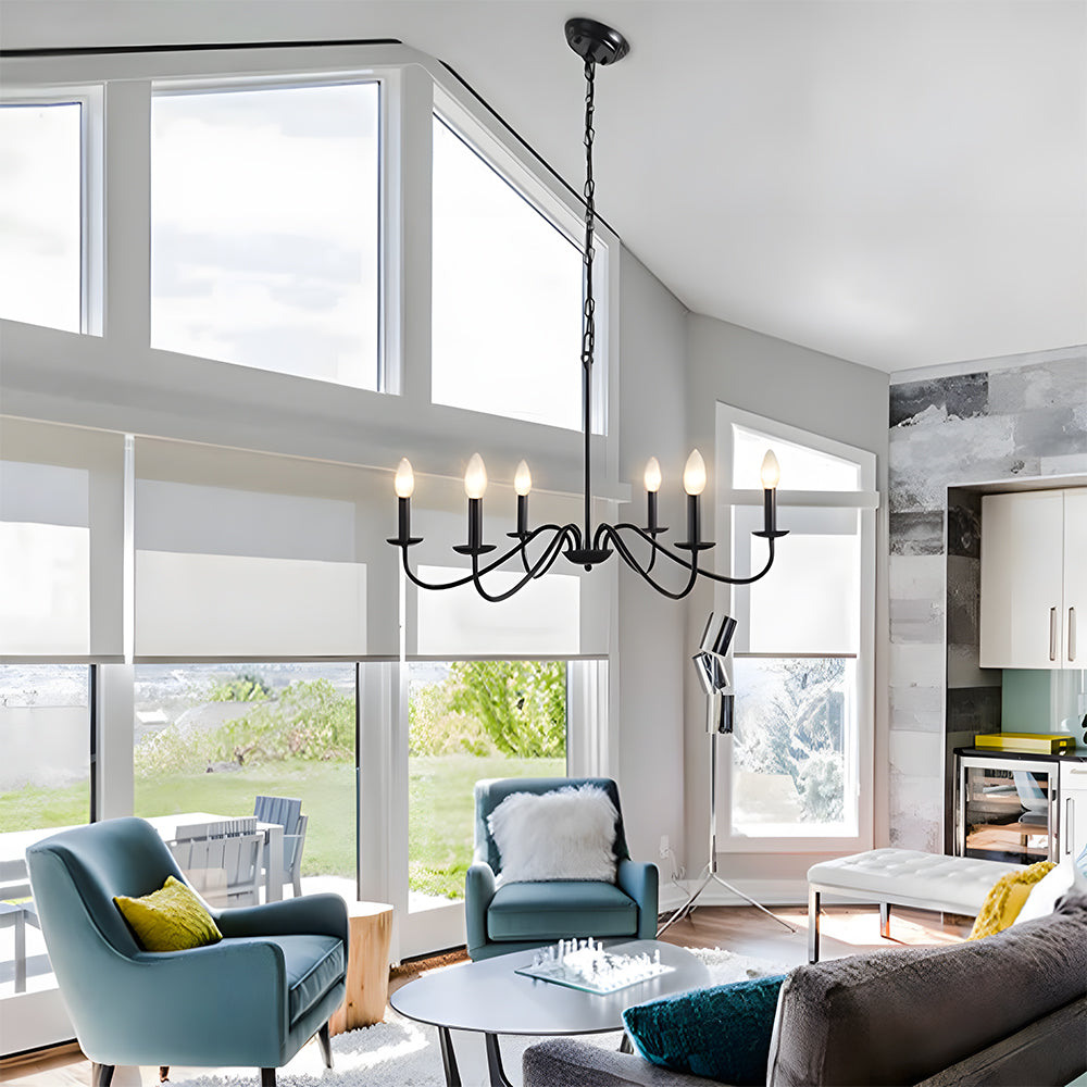 Chandelier Modern Iron Adjustable Height | Zinora