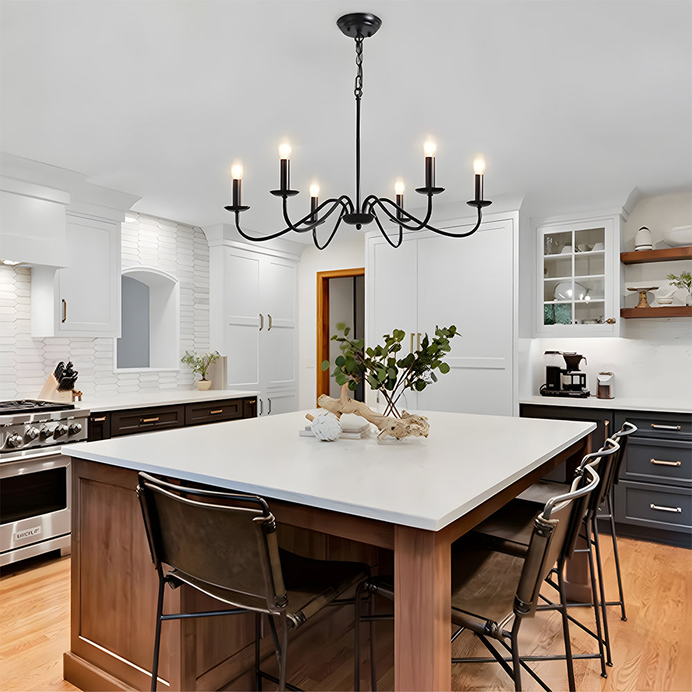 Chandelier Modern Iron Adjustable Height | Zinora