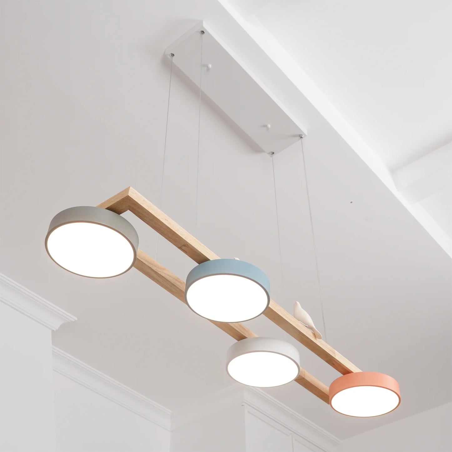 Chandelier Wooden Frame Modern Style | Sienlor