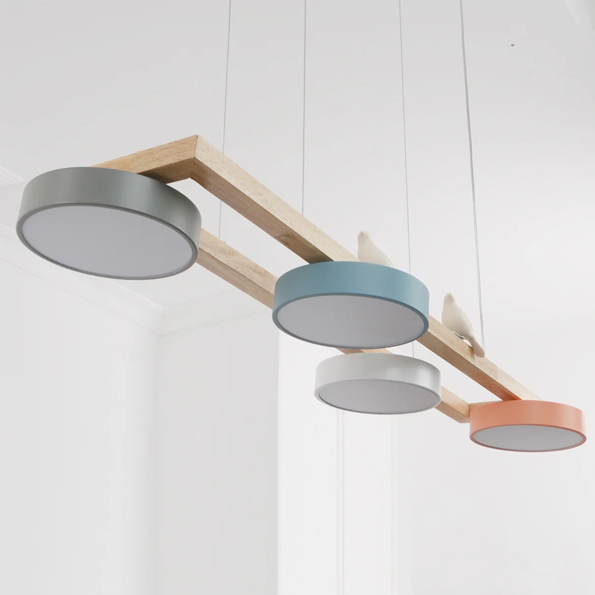 Chandelier Wooden Frame Modern Style | Sienlor