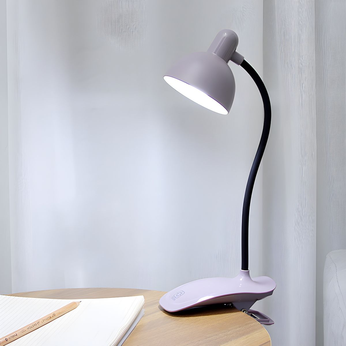 Clamp Lamp with LED Flexible Gooseneck Modern Design | Orenia