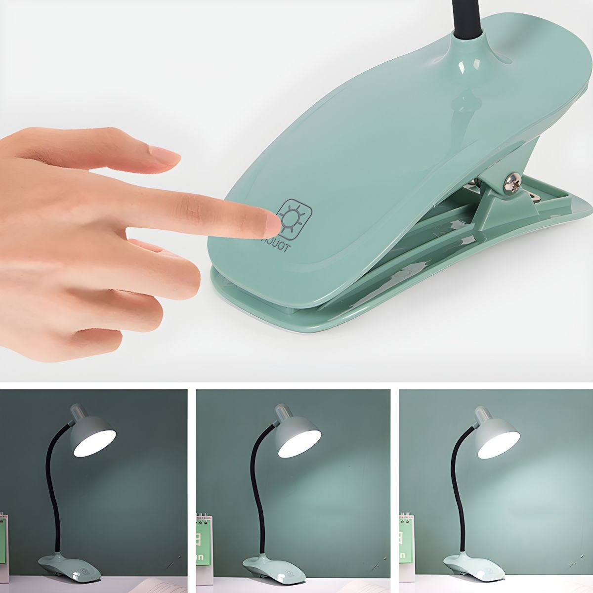 Clamp Lamp with LED Flexible Gooseneck Modern Design | Orenia