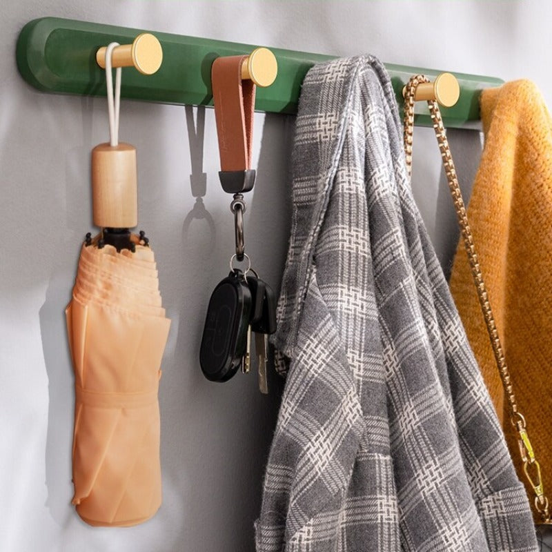 Coat Rack Vintage Green Wall Solid Wood Finish | Evarno