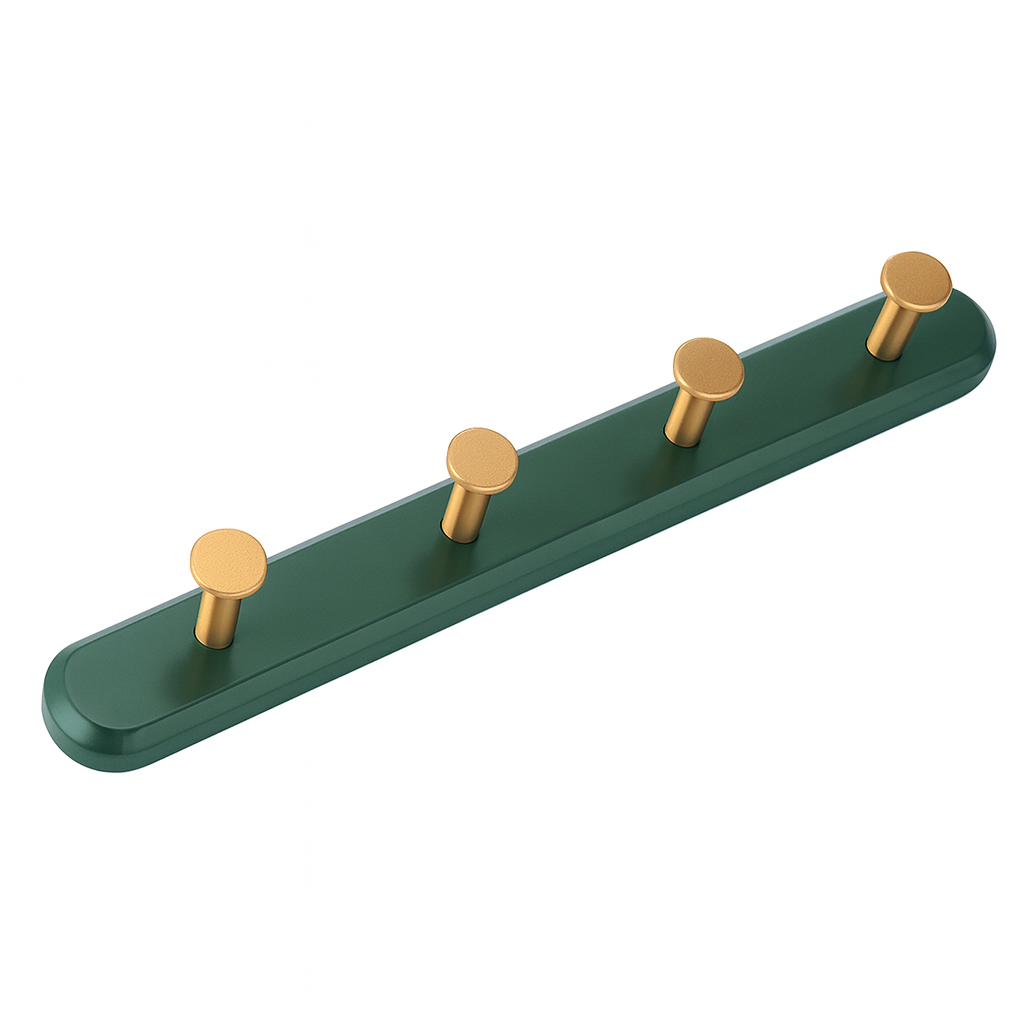 Coat Rack Vintage Green Wall Solid Wood Finish | Evarno