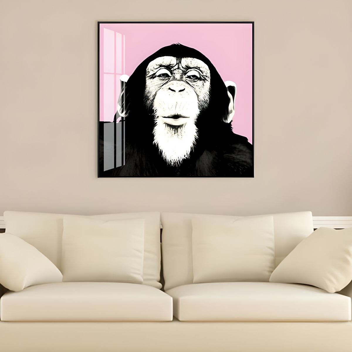 Colourful Chimpanzee Canvas Wall Art Kids Room Decor | Kidvara