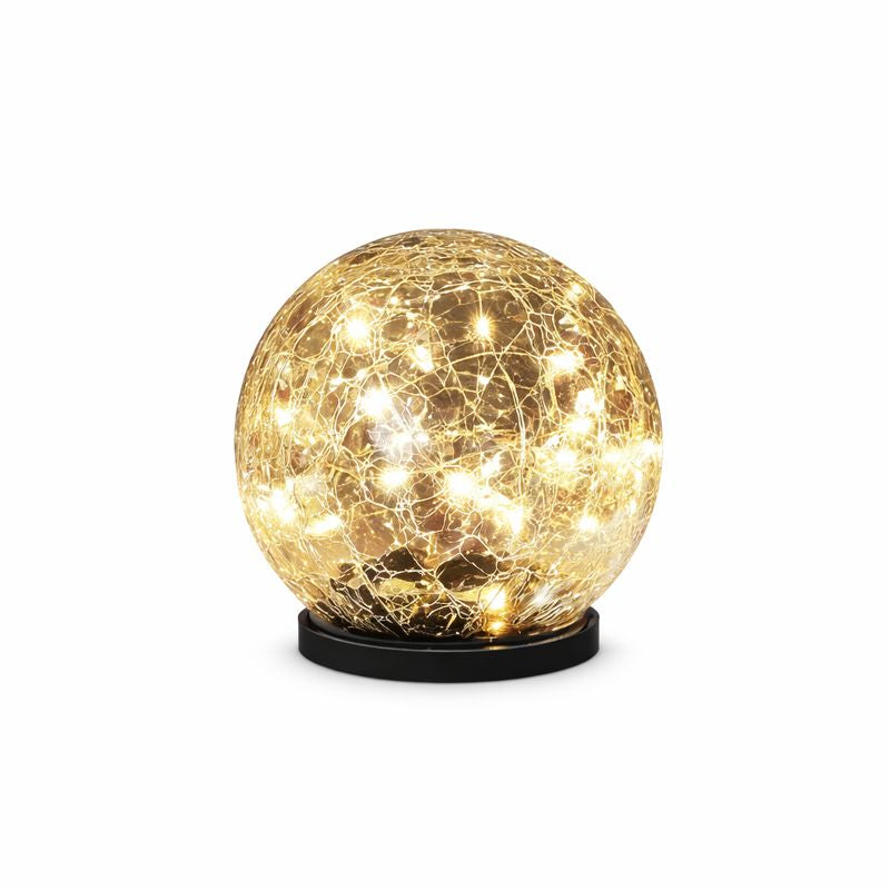 Cracked Glass Solar Garden Globe Light LED | Solora