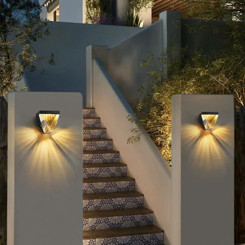 Crystal Diamond Wall Light Outdoor Metal Design | Crystor
